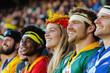 © Yanwei - rugby football fans of different nationalities at the stadium in uniform