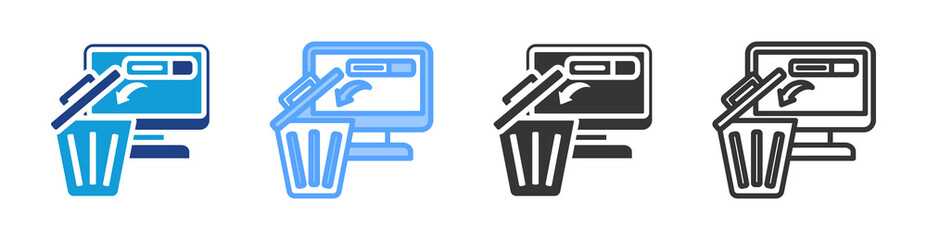 Uninstalled icon set multiple style collection