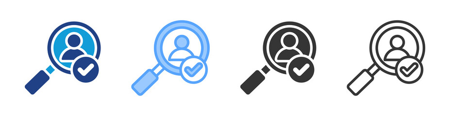 Fototapete - Identify icon set multiple style collection