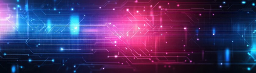 Poster - Abstract technology concept Circuit board, high computer color background Vector illustration