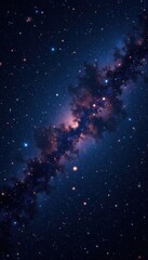 dark cosmos with stars twinkling on a black canvas, space, galaxy