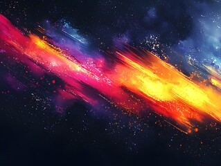vibrant colorful streaks on black background
