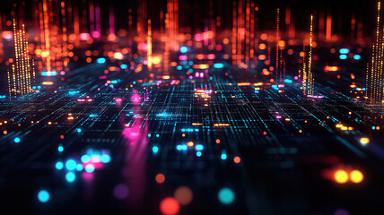 Wall Mural - investment insights and trading strategies showcased on digital charts with vibrant financial data