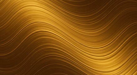 Aufkleber - Abstract flowing golden wave background with elegant fluid lines