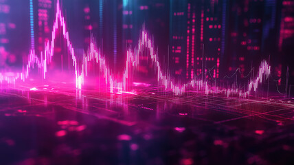 Wall Mural - stock market data and finance indicators displayed on statistic graph for detailed analysis