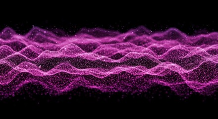 Wall Mural - waves: pink and purple data flow - abstract waves, pink and purple hues, symbolizing data, technolog