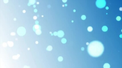 floating translucent blue bubbles gently falling from top with slow 