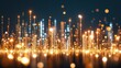 © Arif - Glowing lines and lights creating an abstract and futuristic cityscape view