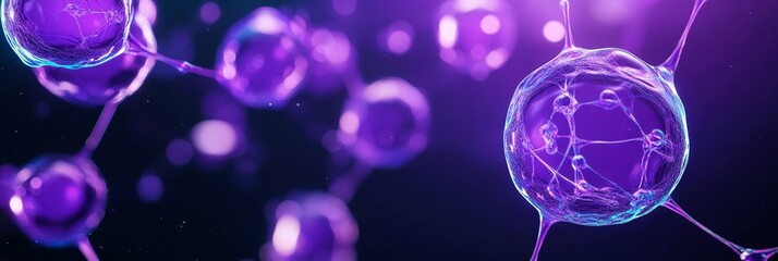 Interconnected Spheres Network - Abstract of flowing spheres, symbolizing connection, communication, network, growth, and innovation
