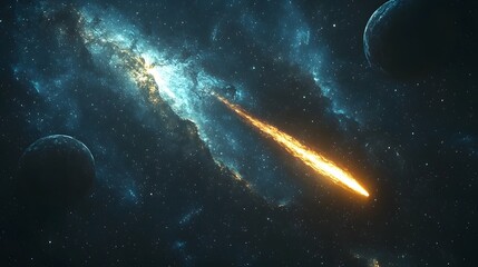 Wall Mural - cosmic journey through a swirling galaxy
