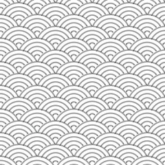  Abstract seamless vector pattern wallpaper featuring retro wave lines and geometric shapes for textile design