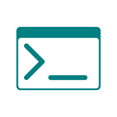 terminal icon. computer code console icon. flat icon.