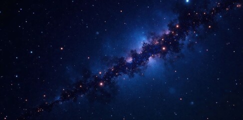 dark cosmic night with twinkling stars on black background, cosmos, celestial bodies, nebula