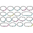 © SAHINUR - Collection of colorful hand-drawn speech bubbles, perfect for communication design.