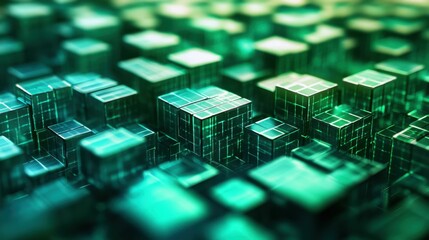 Technology computer cyberspace internet digital data network programming communication coding concept - Abstract green digital binary code matrix texture background