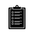 © Paul Studio - Checklist Icon Simple Black and White Clipboard Design