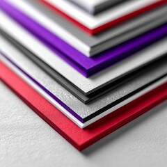 Aufkleber - Colorful Layers: An Abstract Macro View of Stacked Paper with Depth and Texture