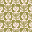 © mila_okie - Floral matisse seamless pattern with hibiscus flowers and palms. Tile background in groovy 60s 70s vibes.