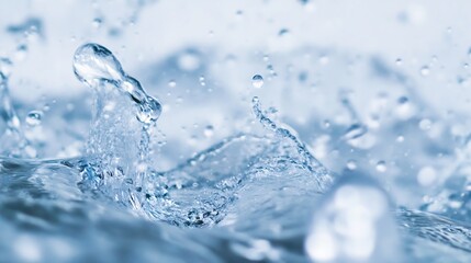 Fototapete - Dynamic Water Splash Captured in High Resolution for Use in Various Media : Generative AI