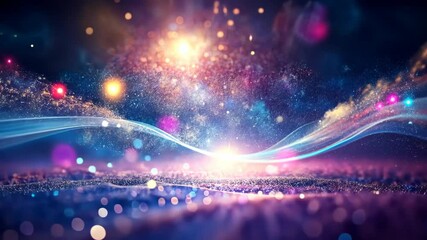 Wall Mural - shimmering stardust and glowing nebula a cosmic dance of light and color