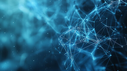 Abstract Digital Network and Technology with Connections and Data