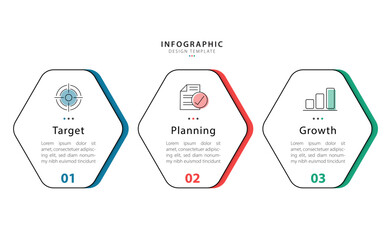 Poster - Timeline Creator infographic template. 3 Step timeline journey, calendar Flat simple infographics design template. presentation graph. Business concept with 3 options, vector illustration.