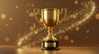 © Lush Diaries - Golden trophy with sparkling background