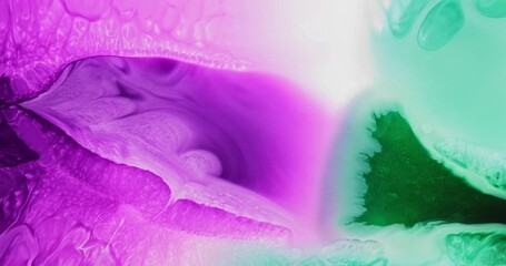 Wall Mural - colorful alcohol inks are blending together, creating a mesmerizing abstract pattern with purple, bl