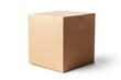 © Andiahmad - A plain brown cardboard box with tape on the top, isolated on a white background