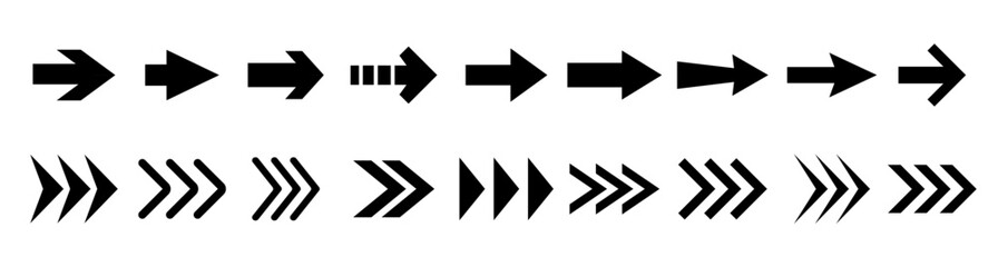Wall Mural - arrow icon. set of arrows. vector illustration.
