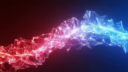 Wall Mural - Colorful abstract light wave animation in dark background