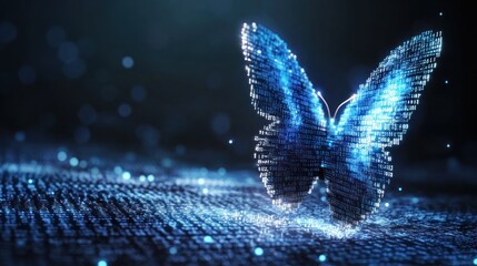 Digital butterfly, binary code