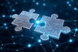 © BISO - API integration artwork with puzzle pieces showcasing futuristic interoperability