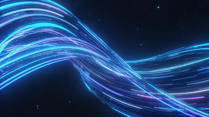 Canvas Print - colorful light waves create a mesmerizing visual display at night