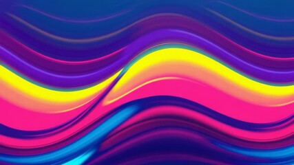 Canvas Print - colorful abstract waves flow smoothly across the screen