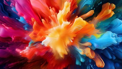 Leinwandbilder - abstract colorful explosion fractal background