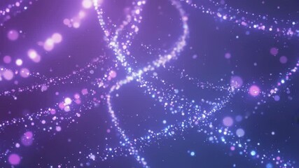 Wall Mural - abstract purple digital wave with glowing particles