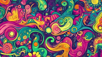 abstract swirling vibrant cosmic art; background design