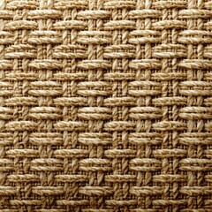 Fototapete - Detailed Close-Up of Woven Natural Fiber Texture, Showcasing the Interlocking Pattern and Rustic Beauty of the Material