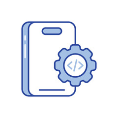 Mobile App Development Icon vector stock illustration