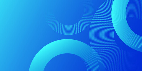 Wall Mural - Blue modern and simple abstract banner art vector with shapes. Great for backgrounds, banners, posters, and digital designs with modern and artistic themes. wallpaper, banner, brochure, web layout. 