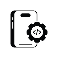 Mobile App Development Icon vector stock illustration
