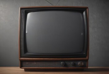 Wall Mural - Close-up of vintage CRT TV screen displaying static  ,  obsolete,  monitor
