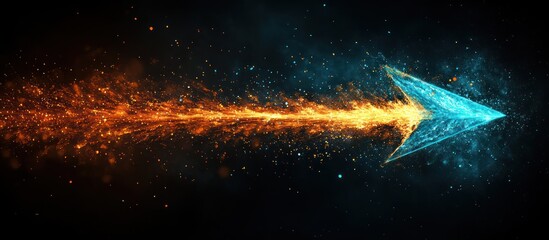 Wall Mural - abstract fire and ice arrow