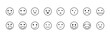 © studio's line - Emoji icon big set. Emoji with different emotion mood. emoji faces art vector icon for apps and websites. Vector illustration.