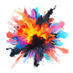 Wall Mural - vibrant chromatic splash against stark backdrop creating artistic effect