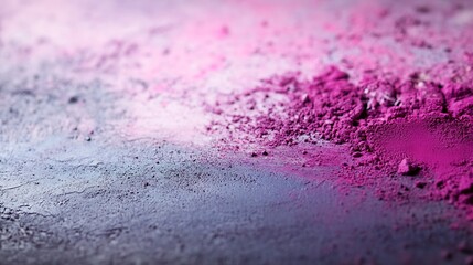 Poster - Colorful Pigment Powder Spilled on Dark Surface with Blurry Background of Textured Colors : Generative AI