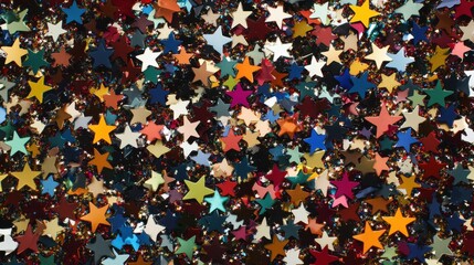Wall Mural - seamless confetti stars background for christmas time