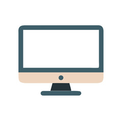 Wall Mural - modern computer icon flat vector isolated on black