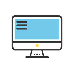 Wall Mural - computer display illustration: modern technology and information access